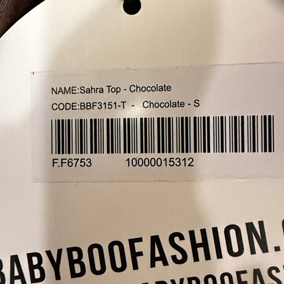 BABYBOO SAHRA TOP CHOCOLATE - S - Picture 7 of 7
